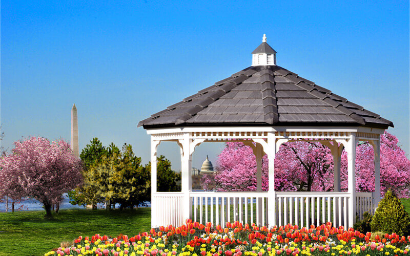 vinyl octagon gazebo in Washington