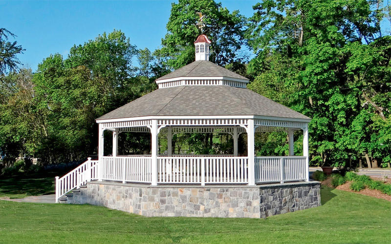 large pagoda with weathervane