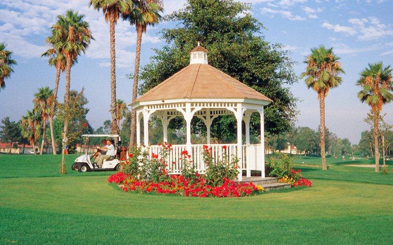 White Gazebo in a Garden