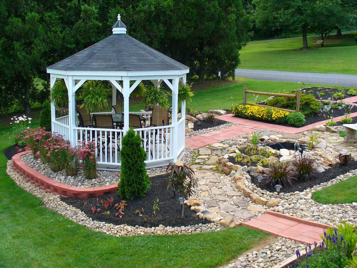 octangular white gazebo