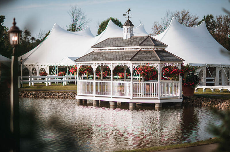 outdoor gazebos on water