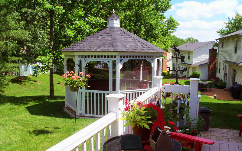 gazebo with screens