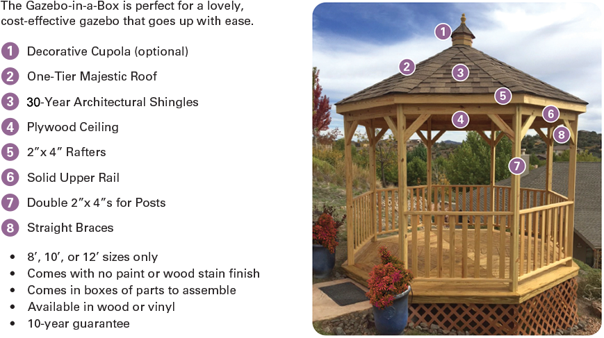 gazebo in a box infographic