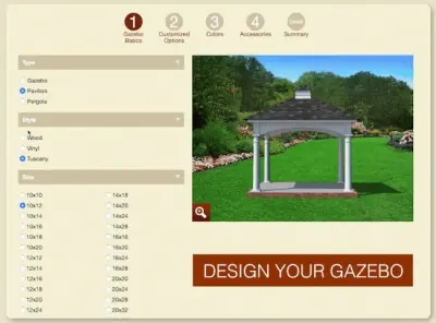 design your own gazebo