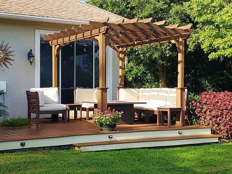 Pergola in a Box on a patio