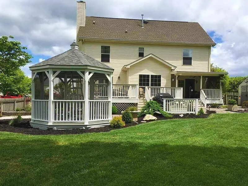 gazebo on a porch