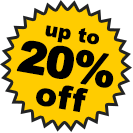 up to 20% off