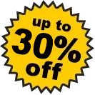 up to 30% off