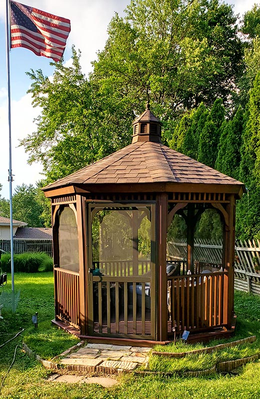 Wood gazebo in North IL