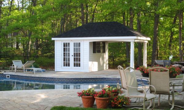 Amish built pool house