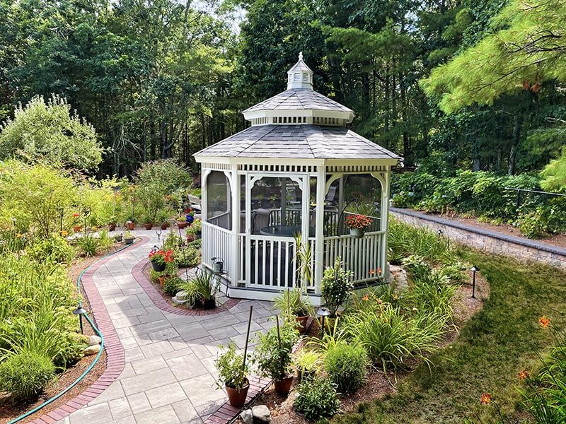 Screened Gazebo in Backyard