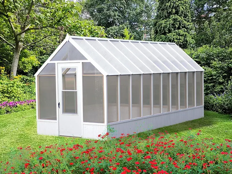 Greenhouse-in-a-Box in a backyard
