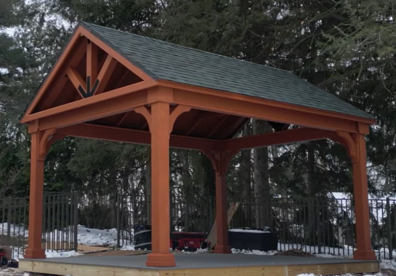 Wood A-Frame Pavilion