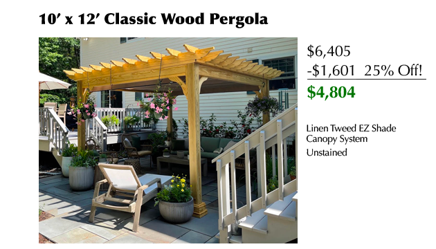 10 x 12 Classic Wood Pergola