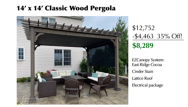 14 x 14 Classic Wood Pergola