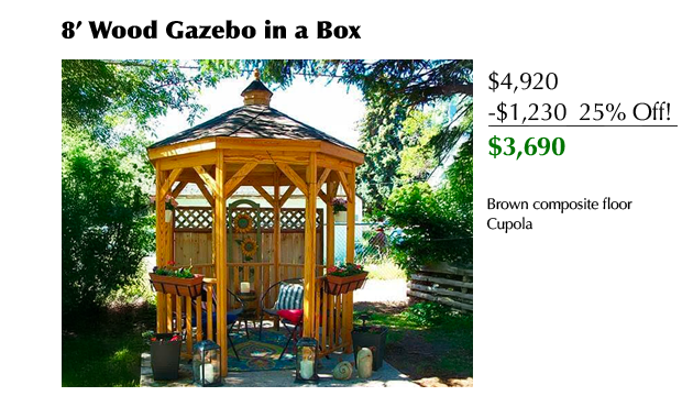8' Wood Gazebo in a Box