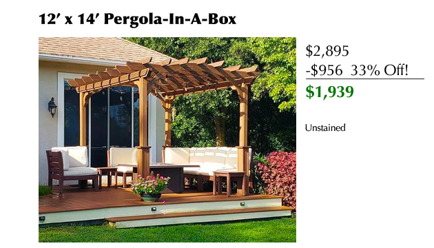 12 x 14 Pergola in a Box
