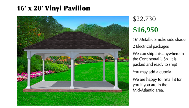 16 x 20 Vinyl Pavilion