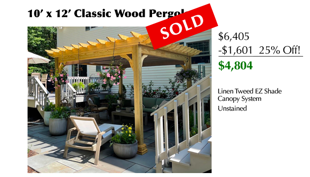 10x12 Classic Wood Pergola